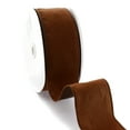 thumbnail image 2 of Ribbon Traditions 2.5" Wired Suede Velvet Ribbon Camel - 10 Yards, 2 of 2