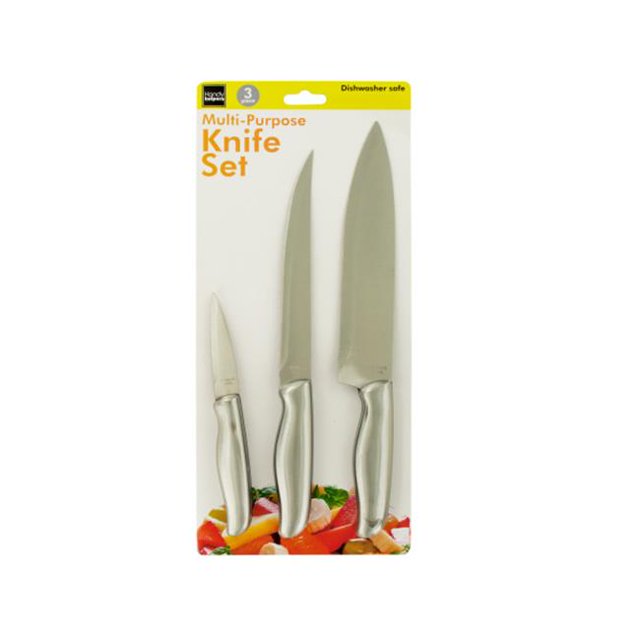 Bulk Buys 4-4&44; 4 Ensemble de Couteaux Multifonctions en Acier Inoxydable OL01 Pièces -Pack de 4
