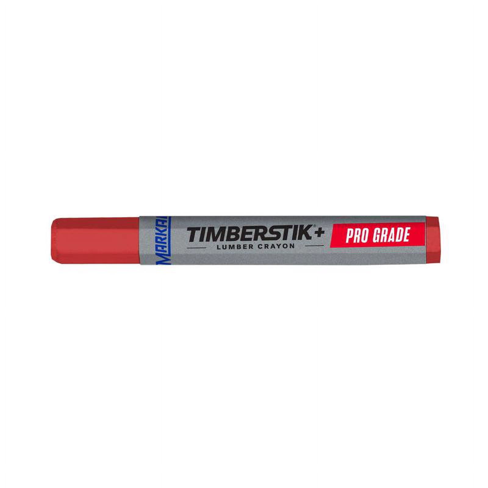 Markal 6061694 8 in. Timberstik Plus Lumber Crayon, Red - 4 Piece, Pack of 6