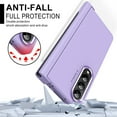 thumbnail image 2 of SaniMore for Samsung Galaxy Z Fold 4 7.6" 2022 Case, Hinge Protcetion Tempered Glass Screen Protector Anti-fall Anti-slip Lightweigh Folding Case for Samsung Galaxy Z Fold 4 5G, Purple, 2 of 6