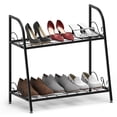 thumbnail image 7 of Topbuy 2-Tier Black Metal Ladder-Shaped Plant Stand with Handles for Indoor/Outdoor Use, 7 of 7