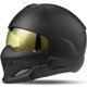 thumbnail image 4 of Casco de motocicleta de cara completa con combinación de personalidad de moda, casco retro para montar en las cuatro estaciones, casco de locomotora de medio casco, 4 of 5