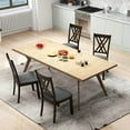 thumbnail image 6 of Costway 2 PCS Linen Fabric Upholstered Kitchen Armless Chairs with Rubber Wood Frame Gray, 6 of 10