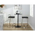 thumbnail image 2 of LumiSource Stainless Steel, Black PU Fuji DLX Counter Stool - Set of 2, 2 of 6