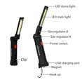 thumbnail image 3 of XZKING USB Multifunctional COB Magnet Automatic Maintenance Led Work Light | Red Warning Light, Strong Light Flashlight, Folding Flashlight Inspection, Mechanic Light for Car Repair and Workshop, 3 of 5