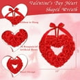 thumbnail image 4 of ERTZAE Valentine'S Day Wreath Red Mesh Heart Wreath,16" Adorable Rose Heart Wreath For Themed Valentine'S Styling Heart Burlap Wreath,Heart Pattern Bow Ornament,Front Door Wedding Decor,Heart Wreath, 4 of 8