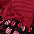 thumbnail image 6 of CAIXIA Girl Dress Valentine's Day Newborn Infant Baby Girl Outfit Ribbed Long Sleeve Heart Print Romper Bodysuit with Headband Set, 6 of 6