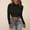 Black, variant on Outfmvch crop tops for women Exposure Of Navel Long Sleeve Solid Shirt womens tops crop tops Black