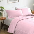 thumbnail image 3 of D.N.G. BEDDINGS 1 Piece Luxury Thicker Pattern Comforter, Premium Super Soft, 800 Thread Count, 100% Egyptian Cotton, Oversized Super King Size Light Pink Solid Color, 3 of 6
