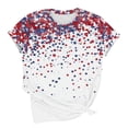 thumbnail image 4 of Qingpeng 4th of July Patriotic T Shirts for Women Summer Star Print Shirts Women's Independence Day Short Sleeve Casual Tee Tops, 4 of 6