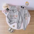 thumbnail image 2 of Gibobby Toddler Baby Girl Clothes 3 6 9 12 18 24 Months Fall Outfits Long Sleeve Sweatshirt Tops + Pants Set Gitls Casual Outfit(2-3 Years,Grey), 2 of 6