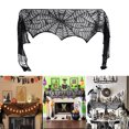 thumbnail image 4 of QualitChoice Décoration d'Halloween Cheminée Manteau Léger Résistant à l'Usure Housse Foulard Noir 45x244cm 1Set, 4 of 6