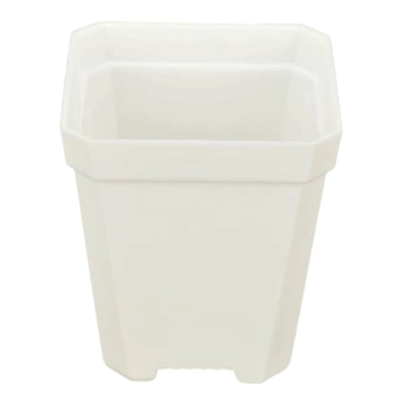 Plastic Seedling Pots, 3 Inch Flower Pots, Small Square Plastic Plant Pots, Succulent Planter Nursery Pots with Drain Hole for Outdoor Indoor Starting Seedlings Garden, Room and Balcony Decor, White
