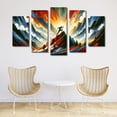 thumbnail image 2 of Cuadro decorativo para sala, recamara, Abstracto Hombre Rompiendo Limites Fuerza de Voluntad, elegante, moderno, minimalista, Set de 5 piezas, 2 of 5