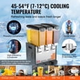 thumbnail image 5 of VEVOR Commercial Beverage Dispenser,3 Tanks 10 L / 10.6 QT Per Tank Juice Dispenser,440W Stainless Steel Ice Tea Drink Machine with 45°F-54°F Cooling Temperature,for Cold Drink Restaurant Bar Party, 5 of 9