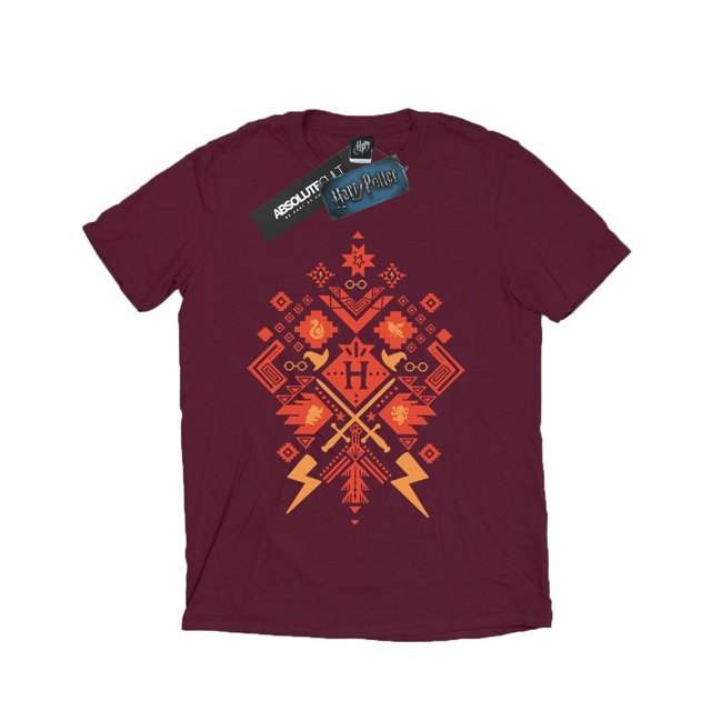 Harry Potter Mens Christmas Fair Isle T-Shirt