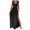 Black, variant on OSOLU Solid Color Women Solid Color Summer Lace V-Neck Splicing Casual Vacation Dresses Holiday Hawaiian Flowy Sundress