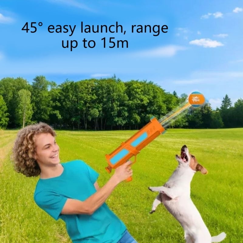 AOOOWER Interactive Fetches Machine For Active Pet Effortlessly Loading Tennis Ball Thrower