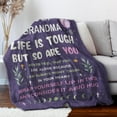 thumbnail image 3 of Grandma Gifts Blanket, Grandma Birthday Gifts, Gifts for Grandma from Granddaughter Grandson, Christmas, Grandparents Day Gifts for Grandma, to My Grandma Throw Blanket, 50"x60", 3 of 6