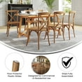 thumbnail image 5 of Emma + Oliver Stackable Pecan Wood Cross Back Chair, 5 of 13