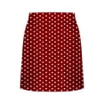 thumbnail image 5 of asdoklhq Women's Plaid Mini Skirts Trendy Fashion Women's Casual Printed Zipper Versatile and Comfortable Spring and Summer Skirt Wine 5X, 5 of 6