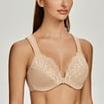 thumbnail image 3 of MELENECA Underwire Front Closure Bras for Women Pale Nude 40B, 3 of 6