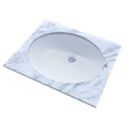 thumbnail image 3 of TOTO® Rendezvous® Oval Undermount Bathroom Sink with CEFIONTECT, Cotton White - LT579G#01, 3 of 3