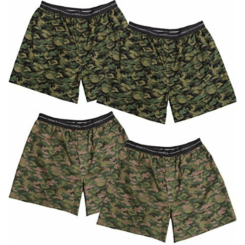 Hanes Hanes Red Label Men's 4Pack Exposed Waistband Woven Camo