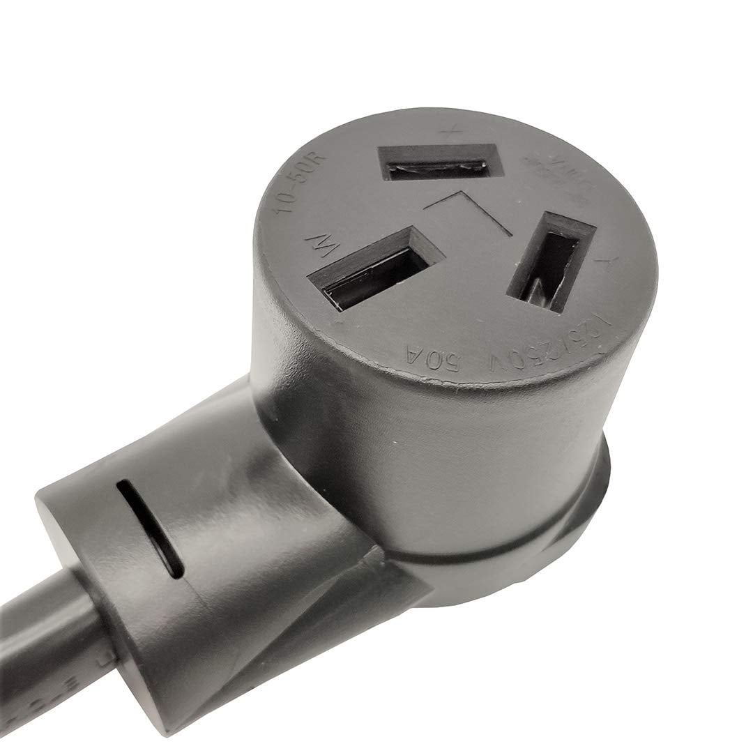Parkworld 61643 Adapter Cord A/C 3 Prong Plug 6-15P to 10-50R Electric Stove Receptacle, NEMA 6-15 Dryer Male to NEMA 10-50R Electrical Stove Female, 15A, 250V 1FT