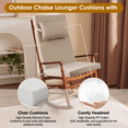 thumbnail image 2 of DONAMA Adirondack Chair Cushion High Back - Waterproof With Ties - Beige 47 x 22 in, 2 of 8