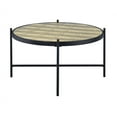 thumbnail image 2 of ACME Table Basse Ronde en Verre avec Dessus en Noir et Or, 2 of 7