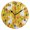 Black, variant on White Rabbit Flower Wall Clock 10in Round Artistic Oil Painting Home Decor Desk Table Clock
