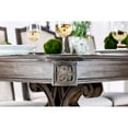 thumbnail image 5 of Furniture of America Ethelyn Rustic Style Dining Table with Leaf, Rustic Natural Tone, 5 of 8