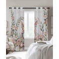 thumbnail image 4 of Easter Bunny Blackout Curtains for Bedroom Living Room Darkening Curtains 90 Inch Cute Rabbit Rose Floral Pastoral Leaves Plants Black Out Window Curtain Privacy Window Treatment Drapes 52"x90"x2, 4 of 9