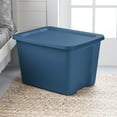 thumbnail image 4 of Sterilite 18 Gallon Tote Box Plastic, Shallow Blue, 4 of 4