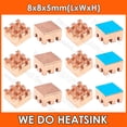 thumbnail image 2 of 8x8x5mm Without or With Thermal Pad Mini Small Copper Heatsink Cooler Radiator For Orange Pi 5 With Pad 1pcs, 2 of 6