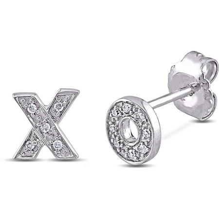 Miabella Diamond Accent Sterling Silver Xo Stud Earrings Miabella Diamond Accent Sterling Silver Xo Stud Earrings