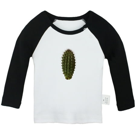 

Nature Cactus Pattern T shirt For Baby Newborn Babies T-shirts Infant Tops 0-24M Kids Graphic Tees Clothing (Long Black Raglan T-shirt 6-12 Months)