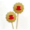 thumbnail image 3 of Darling Souvenir, Glitter Hat shape Cupcake Toppers, Wedding - Baby Shower Party Dessert Decorations - Pack Of 20, 3 of 3