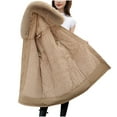 thumbnail image 4 of Womens Jacket Women Warm Pocket Coat Turn Down Collar Long Jacket Winter Down Parkas Plus Size Winter Coats for Women Fashion Clothing for Women,Womens Jackets Casual XL, 4 of 5
