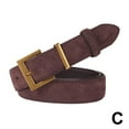 thumbnail image 4 of Retro Suede Belt Ladies Jeans Belt Women Fashion Dress Belt with Gold Buckle F3, 4 of 9