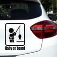 thumbnail image 1 of SPRING PARK Funny Fishing Baby on Board Car Vehicle Reflective Decals Sticker Decoration, 1 of 7
