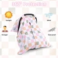 thumbnail image 3 of Baby Car Seat Cover, Minky Warm Winter Car Seat Covers for Babies, Peekaboo Opening Infant Car Seat Cover, Nursing Cover Carseat Canopy, 3 of 5