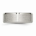 thumbnail image 3 of Chisel Titanium Satin and Brushed 8mm Beveled Edge Band, 3 of 4