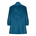 thumbnail image 7 of Ashirexll Summer Tops for Women, Solid Color Elegant Button Down 3/4 Sleeve Top Shirts, 7 of 7