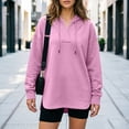 thumbnail image 5 of Vmvidoty Womens Oversized Hoodies Long Sleeve Sweatshirts Hooded Pullover Shirt Casual Tops with Pockets Pink 3XL, 5 of 6