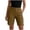 *Brown, variant on VBVC Women's High Waist Cargo Bermuda Shorts,Button Fly Utility Hiking Shorts For Women,Ladies Summer Knee Length Workwear Shorts with Pockets,Khaki,S-2XL