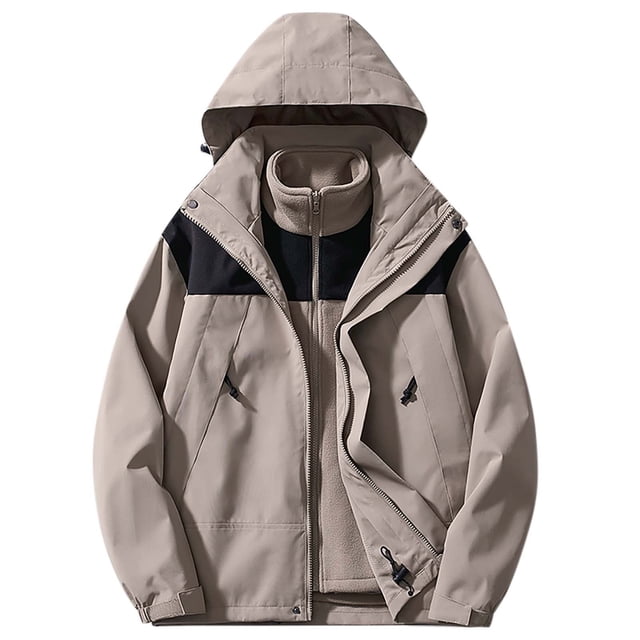 Blusa y camisa de manga larga con cuello vuelto para hombre, estilo casual, para exteriores, deportes, bolsillos con cremallera, color liso, con capucha, manga larga, cuello vuelto, chaqueta, blusa pa