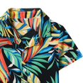 thumbnail image 4 of Coerni Toddler Boys Kids Hawaiian Shirt Short Sleeve Button Down Shirts Tropical Lapel Summer Beach Top Baby Casual Clothes, 4 of 5