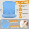 thumbnail image 4 of ATHOPE Ergonomic Office Chair, Mesh Desk Chair with Lumbar Support, Tall Office Chair with Flip-Up Armrests and Footrest Ring, Adjustable Computer Chair for Standing Desk Home Office, Blue, 4 of 8